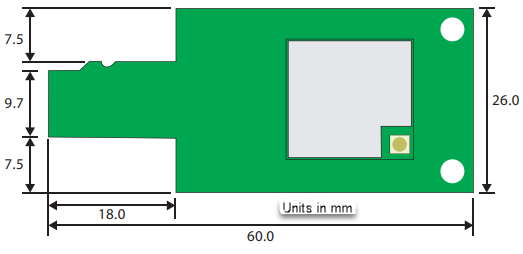 Mechanical Drawing - Silex Technology SX-SDCAX-2530 Evaluation Board